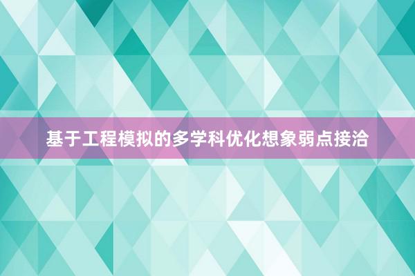 基于工程模拟的多学科优化想象弱点接洽